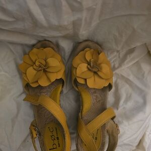 Yellow Floral Sandals by b.o.c.